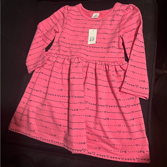 GAP Other - GAP Pink Love Print Kids Dress NWT